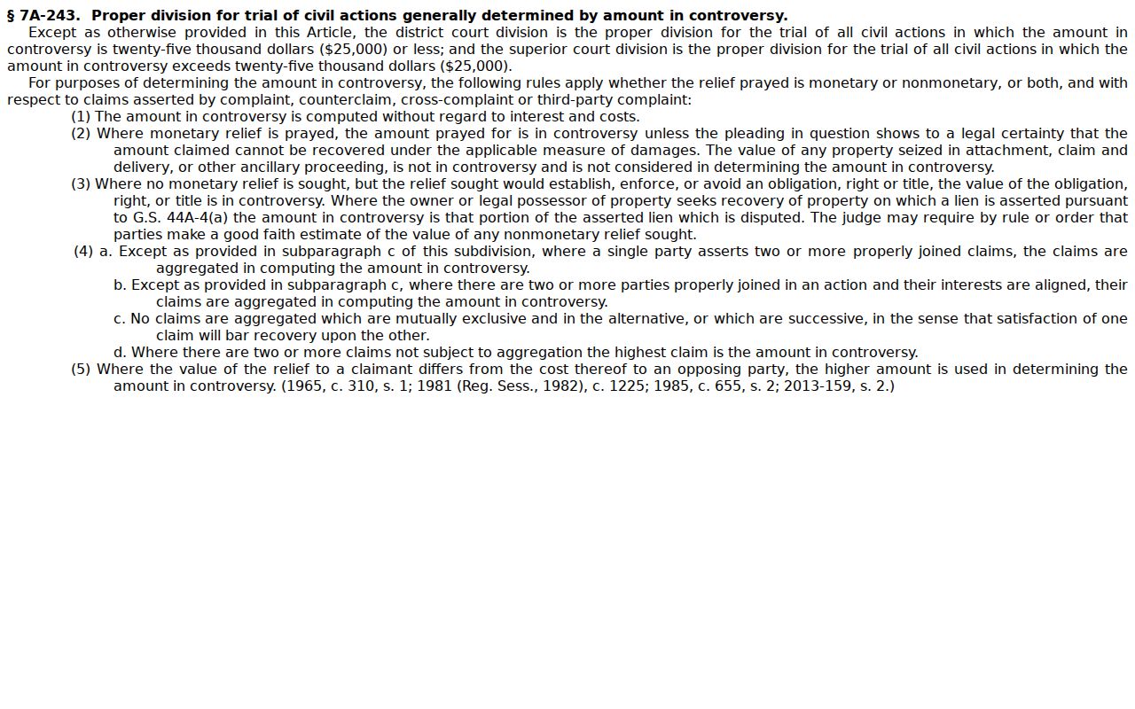 Wayne County civil docket jurisdiction rule source