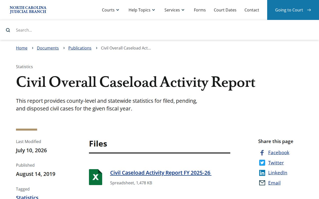Wayne County civil docket official caseload report source