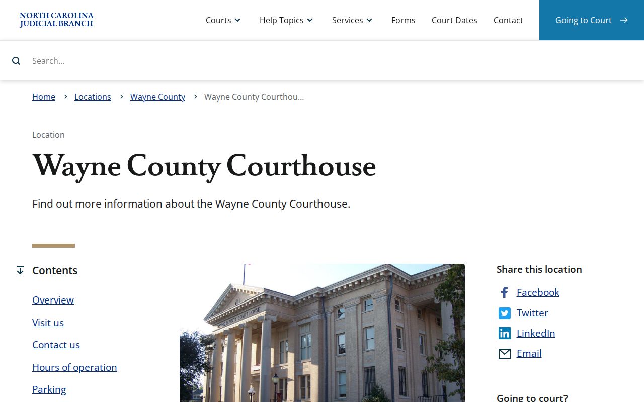 Wayne County court docket records at Wayne County Courthouse